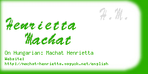 henrietta machat business card